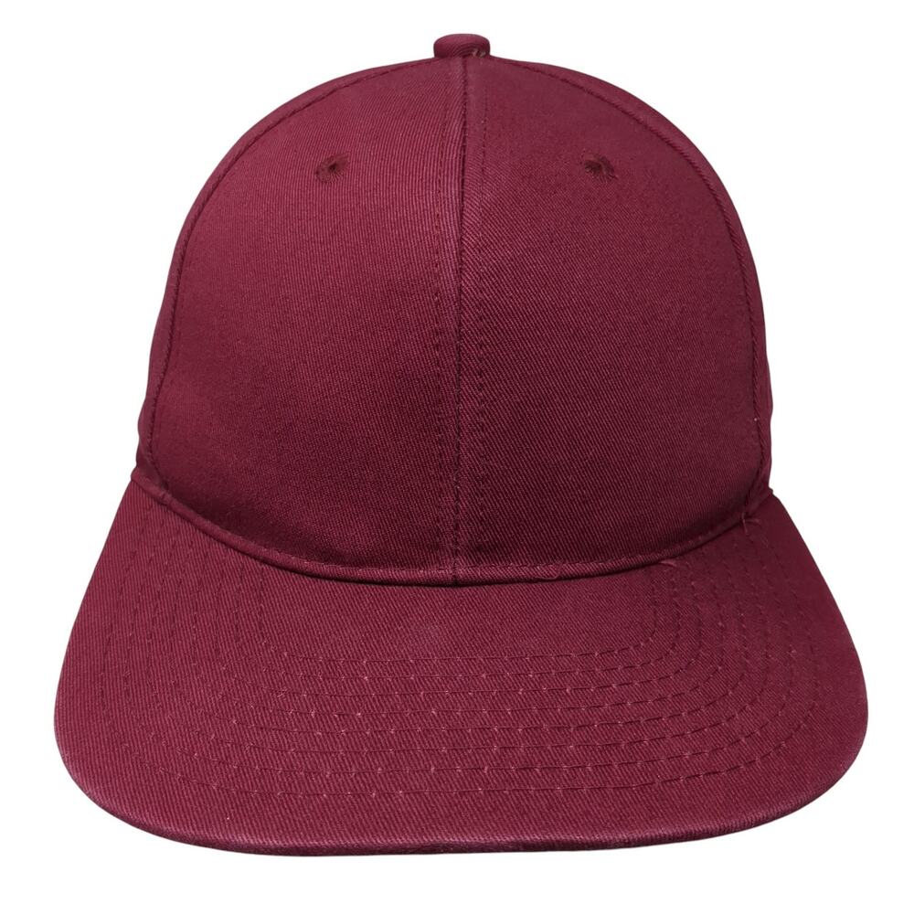BK Snapback Cap Red One Size Adjustable Vented Holes 6 Panel Outdoor Blank